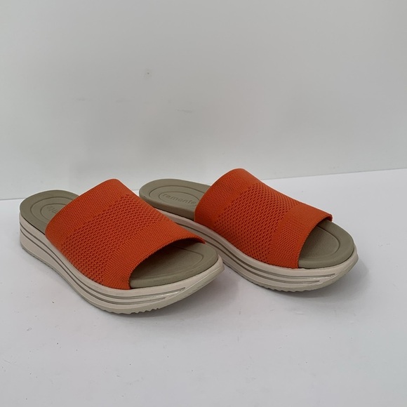 Remonte Jocelyn 61 slide sandals rust orange comfort wedge platform knitted 37 6 - Picture 2 of 6